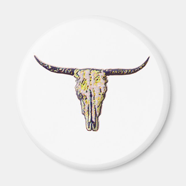 Imã Longhorn Skull Art (Frente)