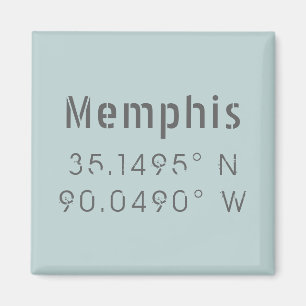 Imã Longitude de Memphis e Latitude