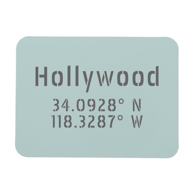 Ímã Longitude do Hollywood Latitude (Horizontal)