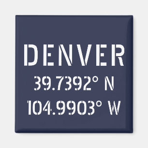 Imã Longitude do Latitude Denver