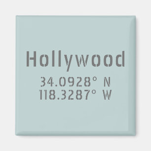 Imã Longitude do Latitude Hollywood