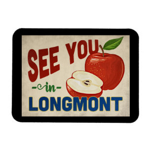 Ímã Longmont Colorado Apple - Viagens vintage