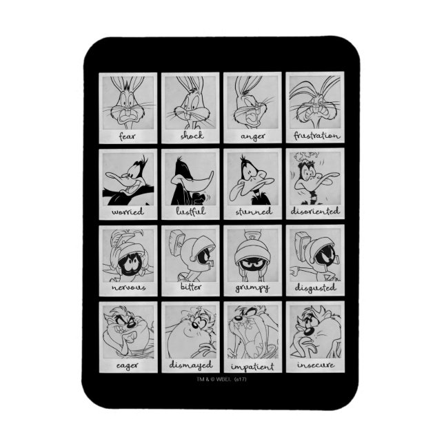 Ímã LOONEY TUNES™ Character Emotion Chart (Vertical)