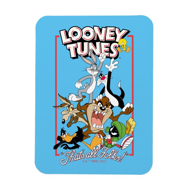 Ímã LOONEY TUNES™ "ISSO É TUDO PESSOAL!™" - Pilha de g (Vertical)