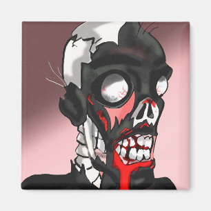 Imã Loony Creepy Zombie Magnet