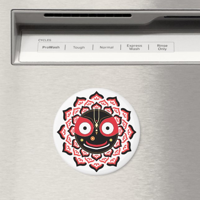 Imã Lord Jagannath Face Chakra Hindu Deity (In Situ (Dishwasher))