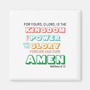 Imã Lord's Prayer KINGDOM POWER GLORY Christian