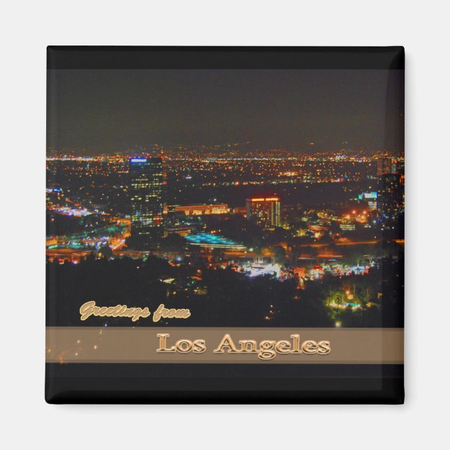 Imã Los Angeles À Noite Da Mulholland Drive (Frente)