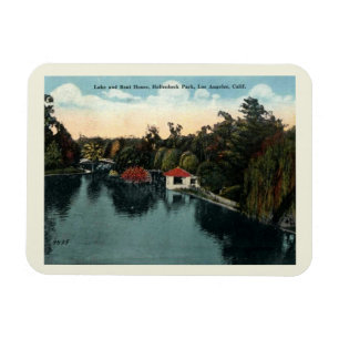 Ímã Los Angeles CA, Hollenbeck Park, Estilo Vintage