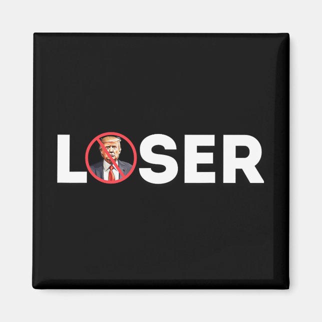 Imã Loser Funny Anti-trump 2024 Loser Not Again Kamala (Frente)