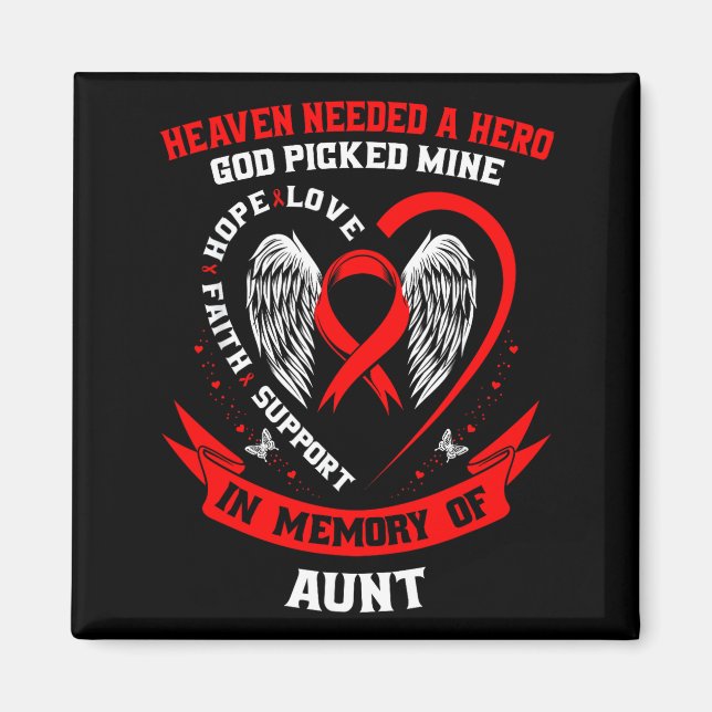 Imã Loss Of Loved One Aunt Heart Disease Awareness Pro (Frente)