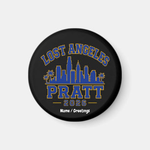 Imã Lost Angeles Pratt 2026 Silhueta Varsity Retro Azu