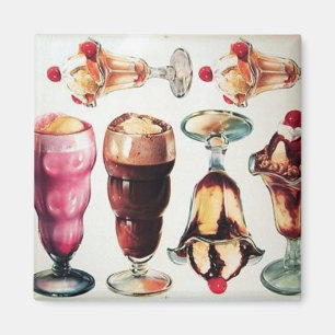 Imã lotes de sundaes do sorvete