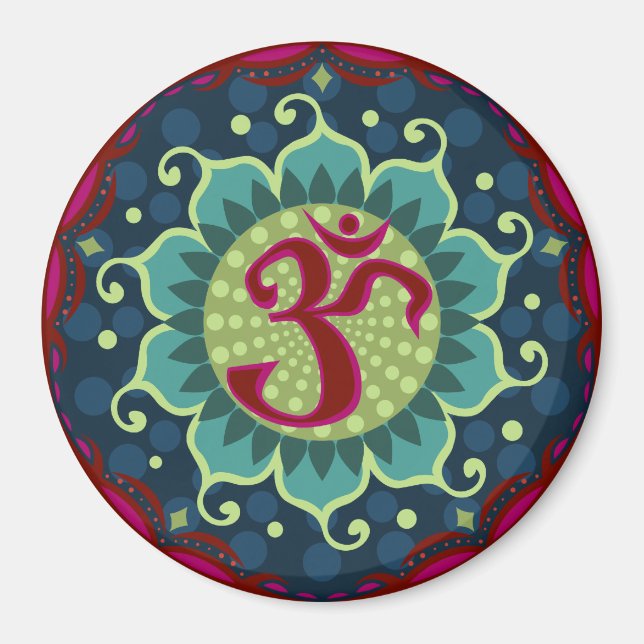 Imã Lotus Aum - OM (Frente)