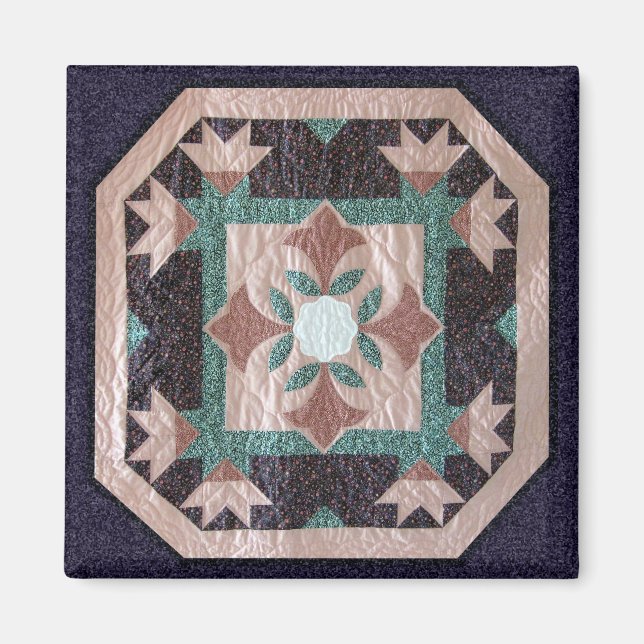 Imã Lotus Blossom Quilt (Frente)