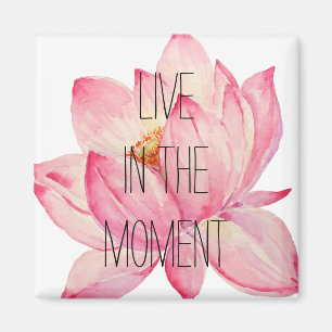 Imã Lotus cor-de-rosa vive no momento