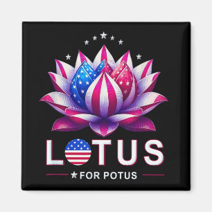 Imã Lotus para Potus Kamala Harris Trendy Lotus Potus