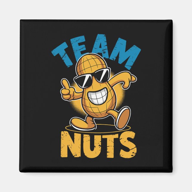 Imã Loucos de Equipe Dab Peanut Engraçado Revisão Lega (Frente)