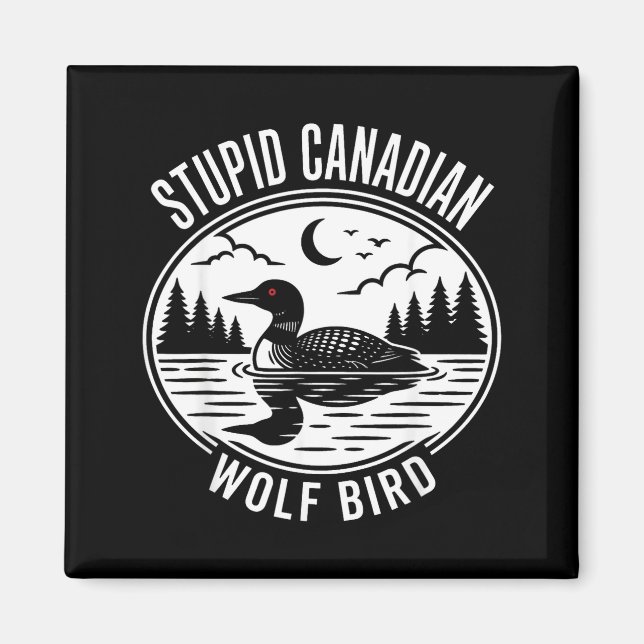 Imã Loucura de pássaro lobo canadense aquecido meme de (Frente)