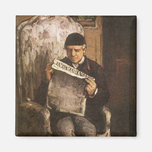 Imã Louis Auguste Cezanne Pai Da Leitura Artista (Frente)