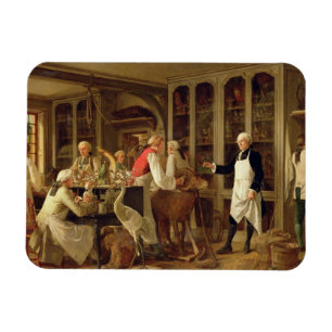 Ímã Louis Jean Marie Daubenton (1716-99) em seu Labora