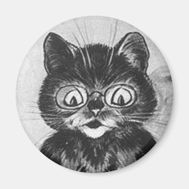 Imã Louis Wain cat Magnet (Frente)