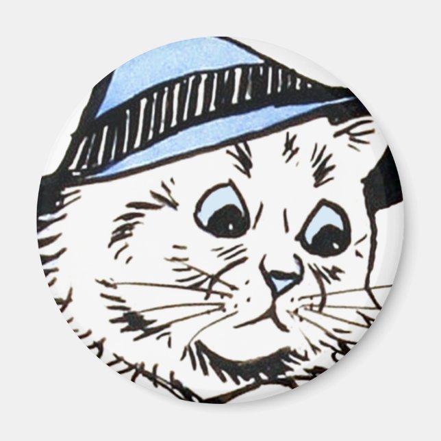 Imã Louis Wain cat Magnet (Frente)