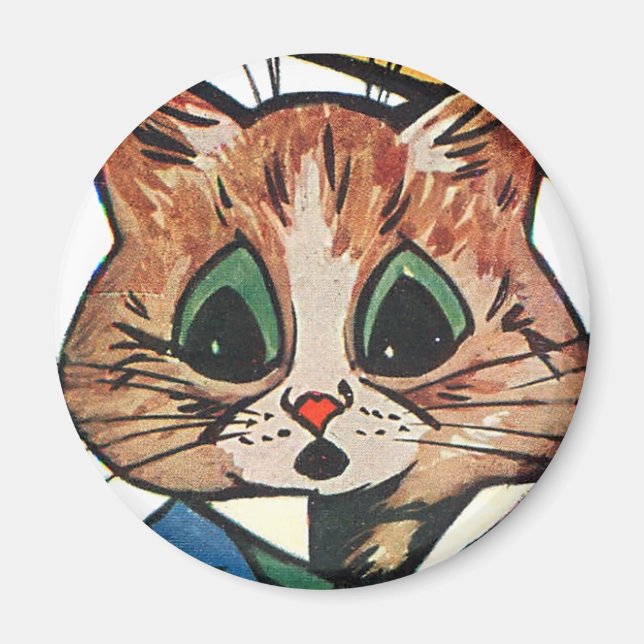 Imã Louis Wain cat Magnet (Frente)