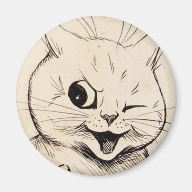 Imã Louis Wain cat Magnet (Frente)
