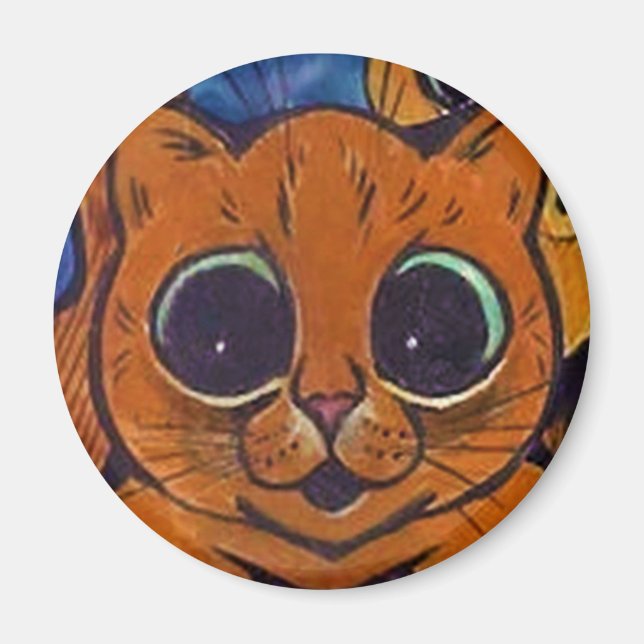 Imã Louis Wain cat Magnet (Frente)