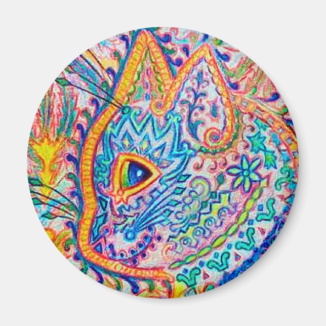 Imã Louis Wain cat Magnet (Frente)