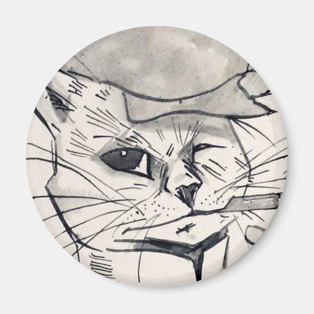 Imã Louis Wain cat Magnet (Frente)