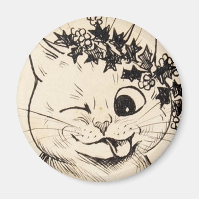 Imã Louis Wain cat Magnet (Frente)