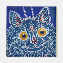 Imã Louis Wain Psychedelic Blue Cat