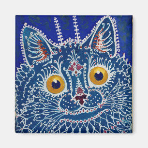 Imã Louis Wain Psychedelic Blue Cat