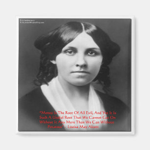 Imã Louisa May Alcott "Dinheiro Mau" Presentes de Cita