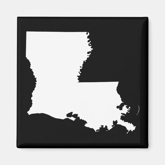 Imã Louisiana em Branco e Preto (Frente)