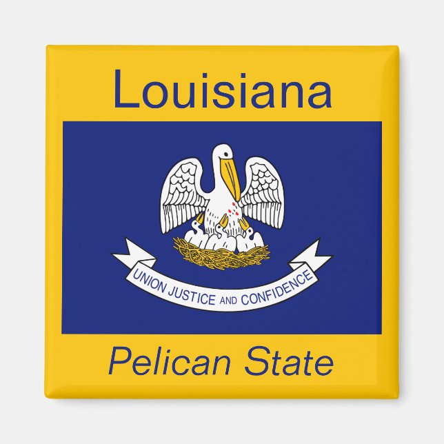 Imã Louisiana Flag Magnet (Frente)