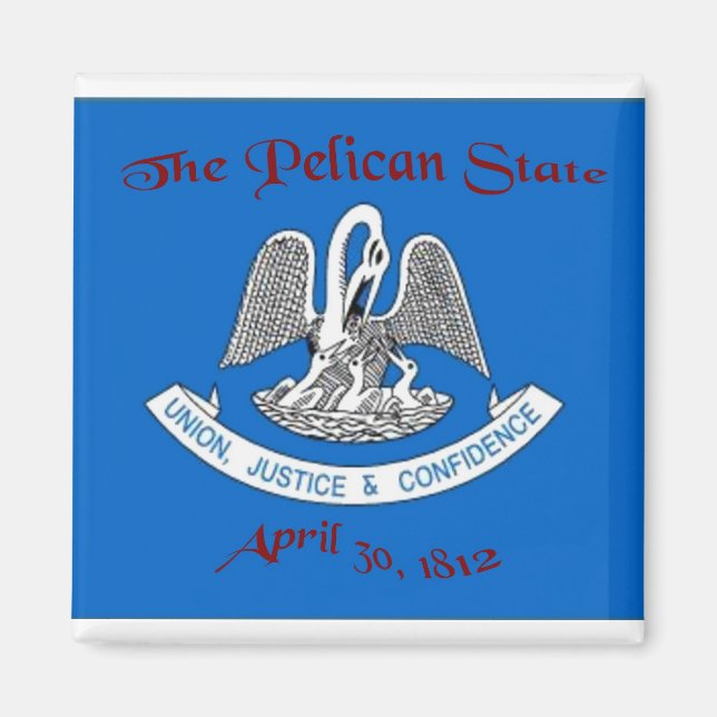 Imã Louisiana Flag Magnet (Frente)