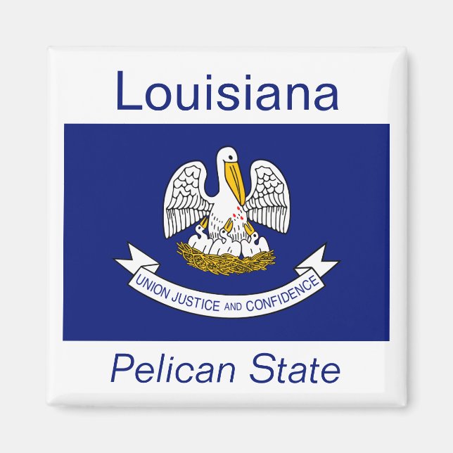 Imã Louisiana Flag Magnet (Frente)