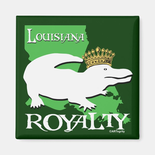Imã Louisiana Royalty (gator branco) (Frente)
