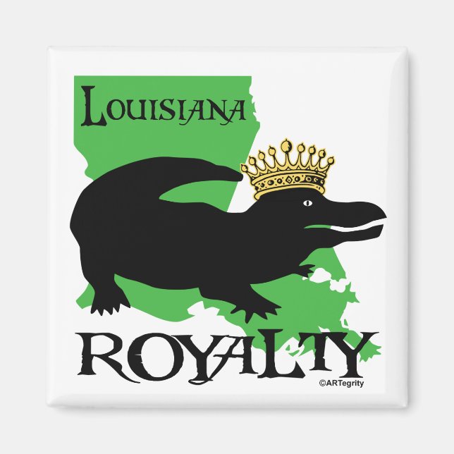 Imã Louisiana Royalty (gator negro) (Frente)