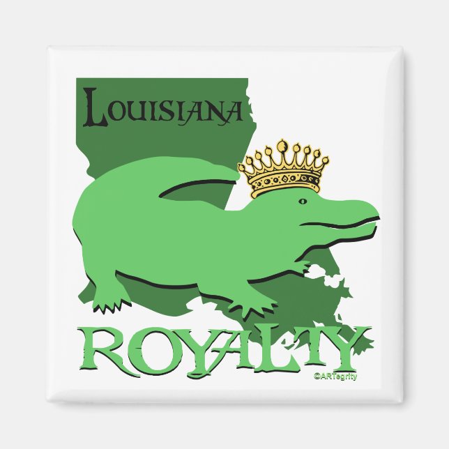 Imã Louisiana Royalty (gator verde) (Frente)