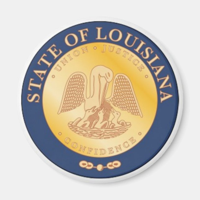 Imã Louisiana State Seal Magnet (Frente)