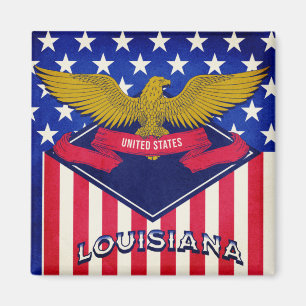 Imã Louisiana USA Flag