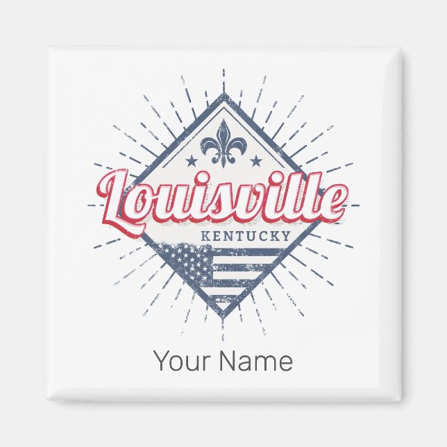 Imã Louisville City Kentucky United States Vintage USA (Frente)