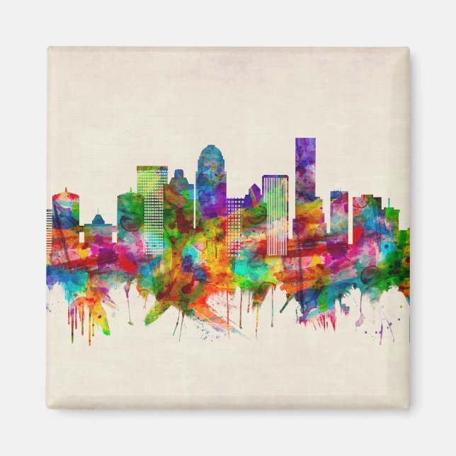 Imã Louisville Kentucky Skyline (Frente)