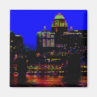 Imã Louisville Neon Skyline Magnet