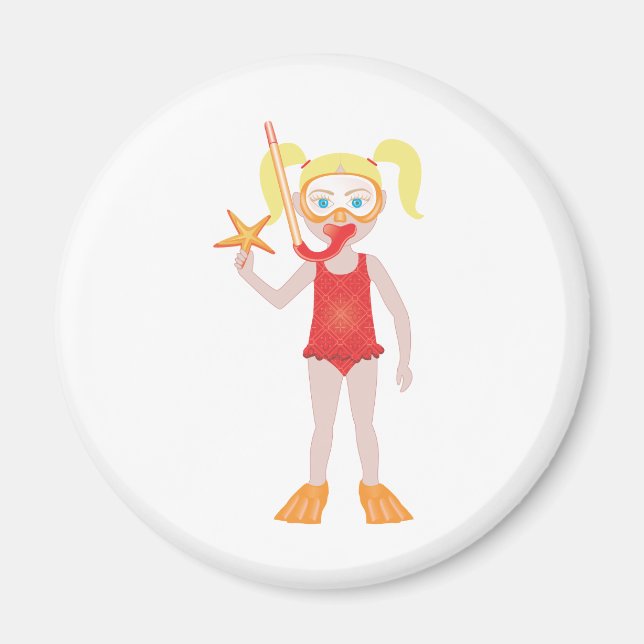 Imã Loura Snorkel Girl (Frente)