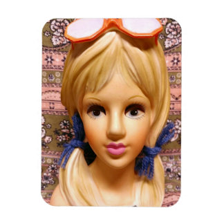 Ímã Loura Teen Lady Head Vase Sunglass